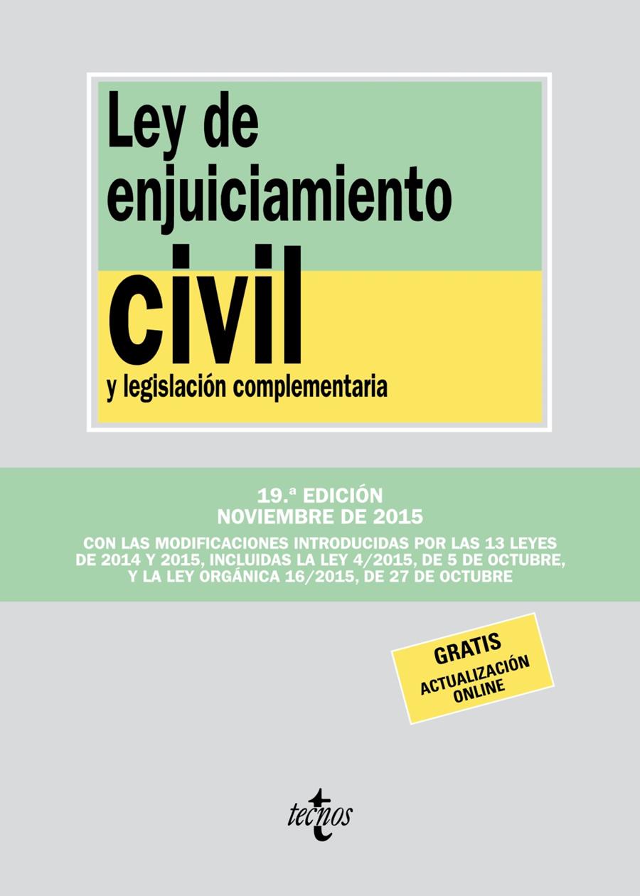 LEY DE ENJUICIAMIENTO CIVIL | 9788430968251 | EDITORIAL TECNOS