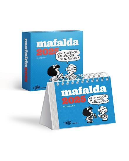 MAFALDA 2025, CALENDARIO ESCRITORIO TURQUESA CON CAJA | 9786316544605 | QUINO