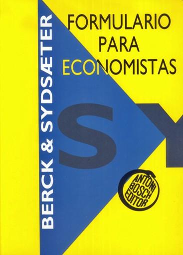 FORMULARIO PARA ECONOMISTAS | 9788485855711 | BERCK, PETER