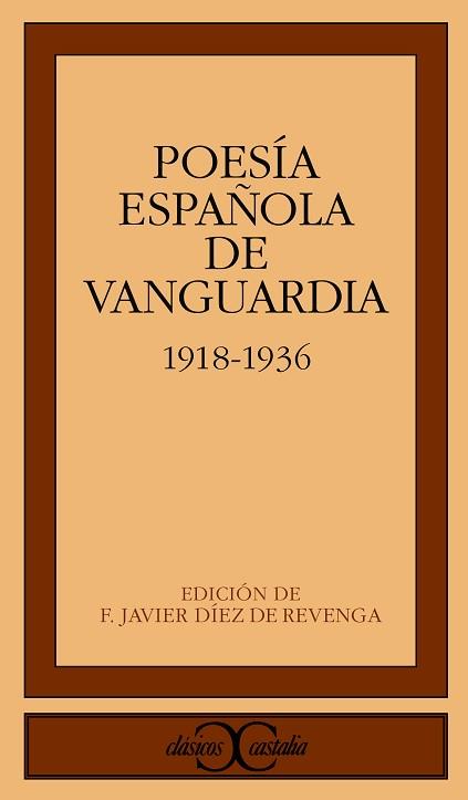 POESIA ESPAÑOLA DE VANGUARDIA (1918-1936) | 9788470397202 | DIEZ DE REVENGA, FCO. JAVIER