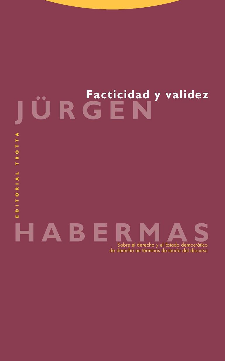 FACTICIDAD Y VALIDEZ : SOBRE EL DERECHO Y EL | 9788481641516 | HABERMAS, JURGEN