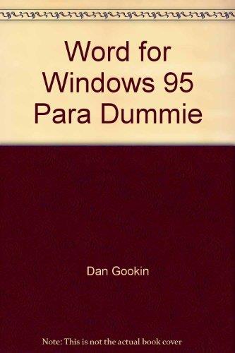 WORD WINDOWS 95 PARA DUMMIES | 9788428323154 | GOOKIN, DAN