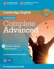 COMPLETE ADVANCED STUDENT'S BOOK WITH ANSWERS WITH CD-ROM 2ND EDITION | 9781107670907 | BROOK-HART, GUY/HAINES, SIMON