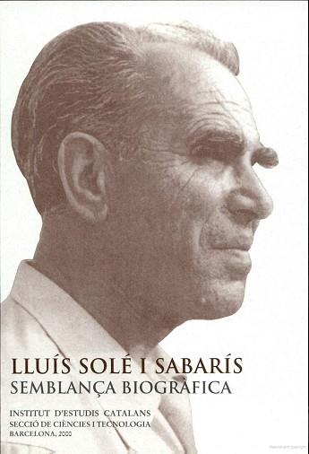 LLUIS SOLE I SABARIS | 9788472835238 | SERRAT I CONGOST, DAVID