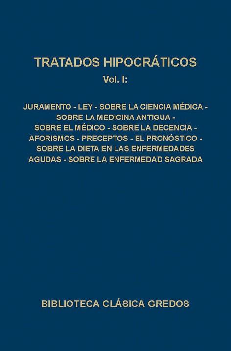 TRATADOS HIPOCRATICOS, VOL I | 9788424908935 | HIPOCRATES