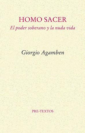 HOMO SACER. EL PODER SOBERANO Y LA NUDA VIDA | 9788481912067 | AGAMBEN, GIORGIO