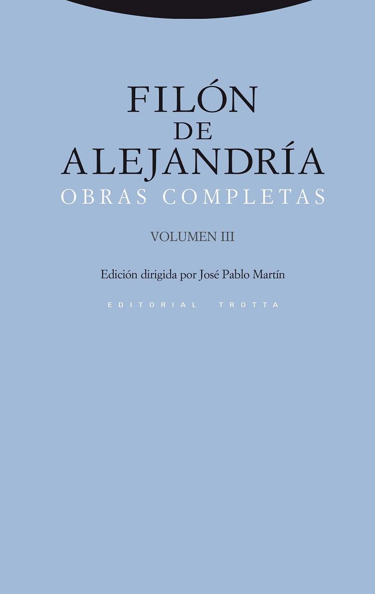 OBRAS COMPLETAS III | 9788498792423 | DE ALEJANDRÍA, FILÓN