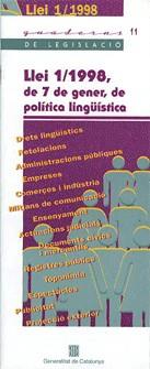 LLEI 1/1998, DE 7 DE GENER, DE POLITICA | 9788439344308