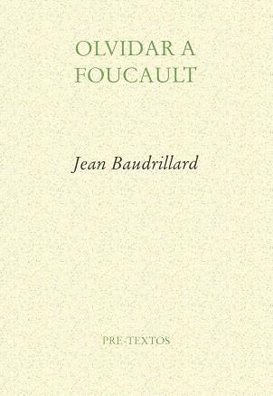 OLVIDAR A FOUCAULT | 9788485081158 | BAUDRILLARD, JEAN