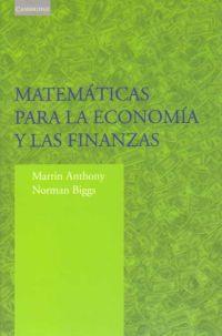 MATEMATICAS PARA LA ECONOMIA Y LAS FINAN | 9788483232484 | ANTHONY/BIGGS