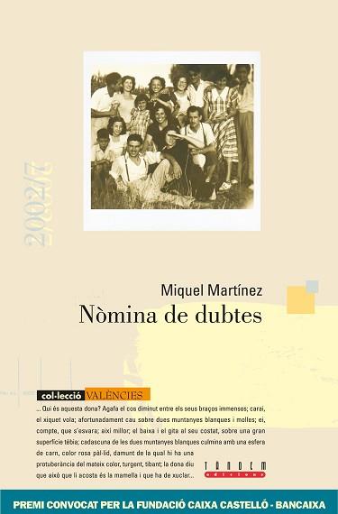 NOMINA DE DUBTES | 9788481312812 | MARTINEZ, MIQUEL