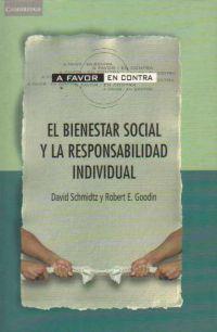 BIENESTAR SOCIAL Y LA RESPONSABILIDAD INDIVIDUAL, | 9788483230800 | SCHMIDTZ, DAVID/ GOODIN, ROBERT E.