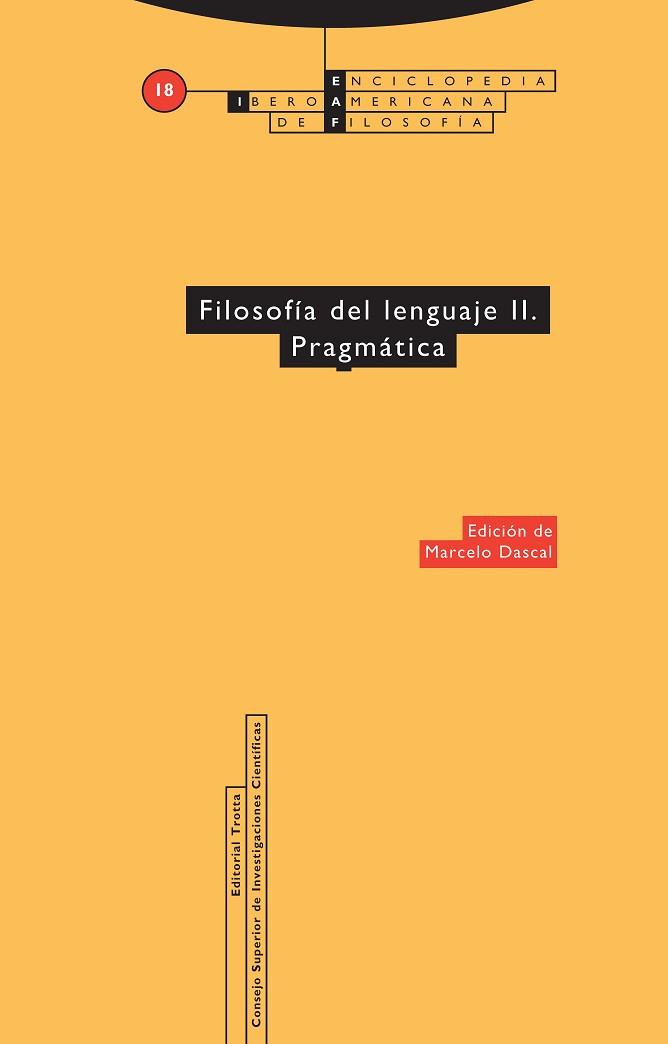 FILOSOFIA DEL LENGUAJE II. PRAGMATICA | 9788481643336 | DASCAL, MARCELO