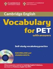 CAMBRIDGE VOCABULARY FOR PET | 9780521708210 | IRELAND, SUE/KOSTA, JOANNA