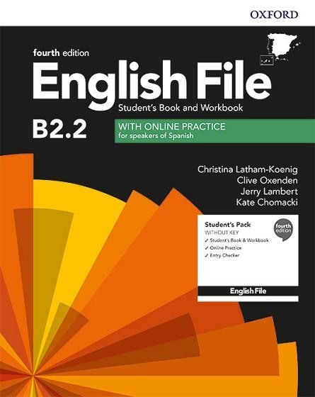 ENGLISH FILE 4TH EDITION B2.2. STUDENT'S BOOK AND WORKBOOK WITHOUT KEY PACK | 9780194039437 | VARIOS AUTORES