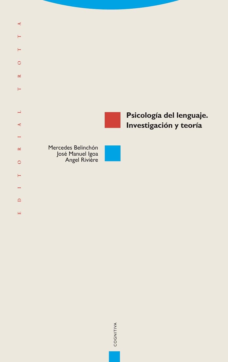 PSICOLOGIA DEL LENGUAJE. INVESTIGACION Y TEORIA | 9788487699351 | BELINCHON, MERCEDES / RIVIERE, ANGEL