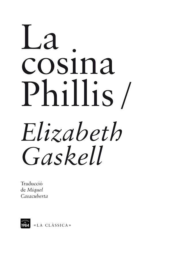 COSINA PHILLIS, LA | 9788492440931 | GASKELL, ELISABETH