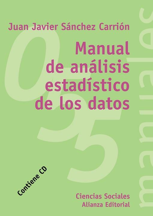 MANUAL DE ANALISIS ESTADISTICO | 9788420687162 | SANCHEZ CARRION, JUAN J.