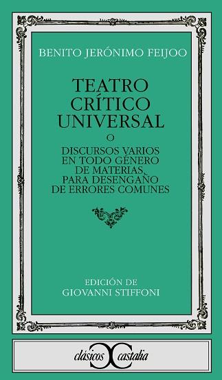 TEATRO CRITICO UNIVERSAL | 9788470394690 | FEIJOO, BENITO JERONIMO