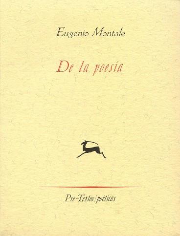 DE LA POESIA | 9788481910315 | MONTALE, EUGENIO