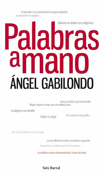 PALABRAS A MANO | 9788432209147 | GABILONDO, ÁNGEL