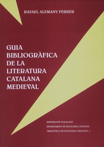 GUIA BIBLIOGRAFICA DE LA LITERATURA CATALANA | 9788479082345 | ALEMANY FERRER, RAFAEL